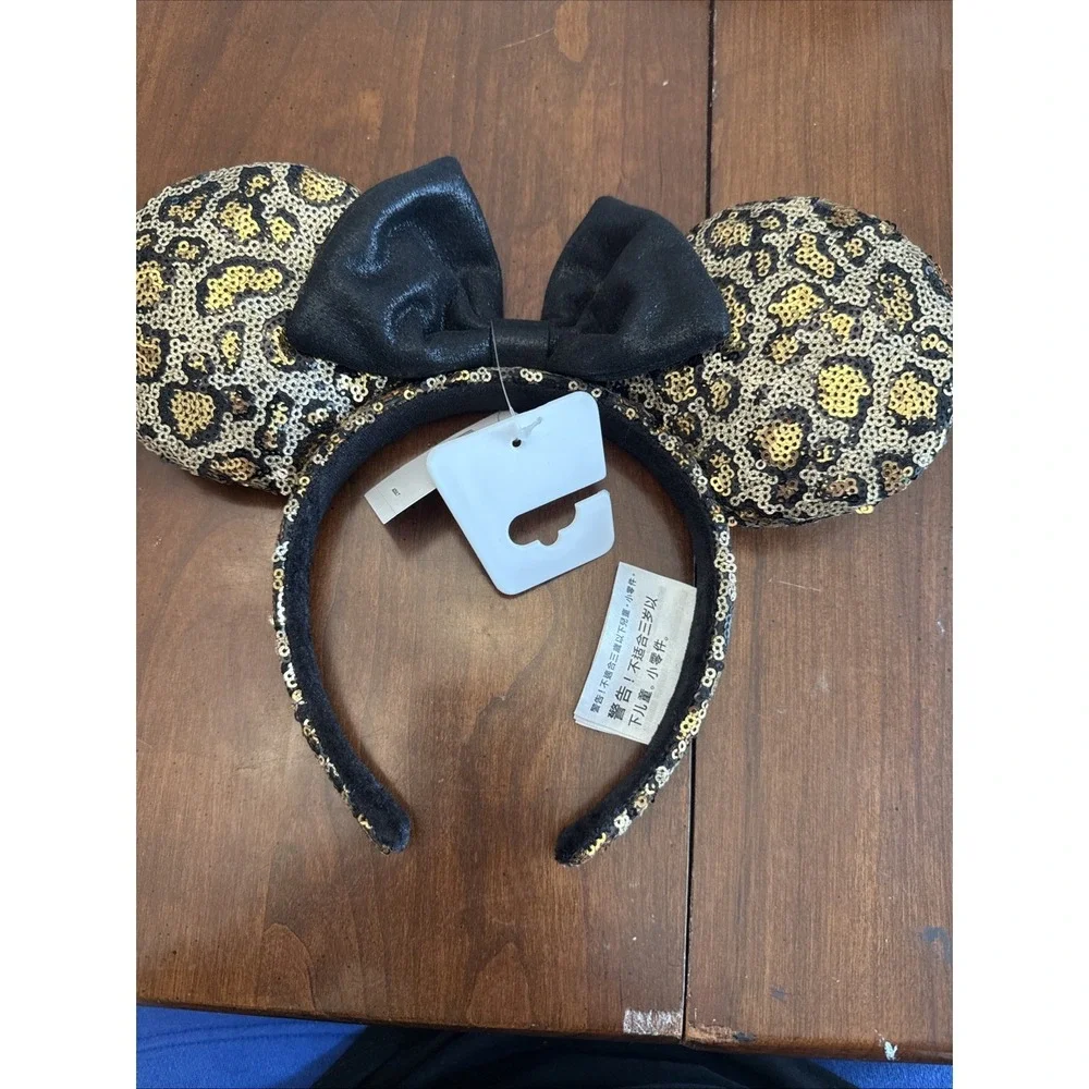 2025 Disney Parks Animal Kingdom Leopard Print Minnie Ears Headband NEW